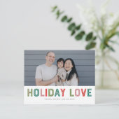 Mooie lijnen BEWERKBARE KLEUR Kerstkaart Postkaart Feestdagenkaart (Staand voorkant)