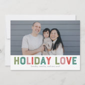 Mooie lijnen bewerkbare kleur vakantie fotokaart feestdagenkaart (Voorkant)