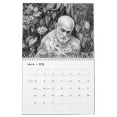 Mooie lijnen en zilveren strengen die de leeftijd  kalender (Mar 2026)