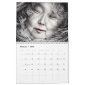 Mooie lijnen en zilveren strengen die de leeftijd  kalender (Feb 2026)