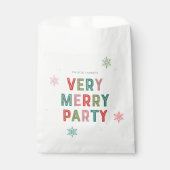 Mooie lijnen Merry Bright Holiday Party Favoriet B Bedankzakje (Voorkant)