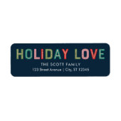 Mooie lijnen Vakantie retour adres labels (Voorkant)