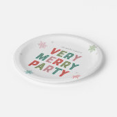 Mooie lijnen vrolijk en helder vakantie partij Bor Papieren Bordje (Gekanteld)