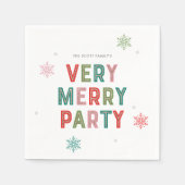 Mooie lijnen Vrolijk en helder vakantie servetten (Voorkant)