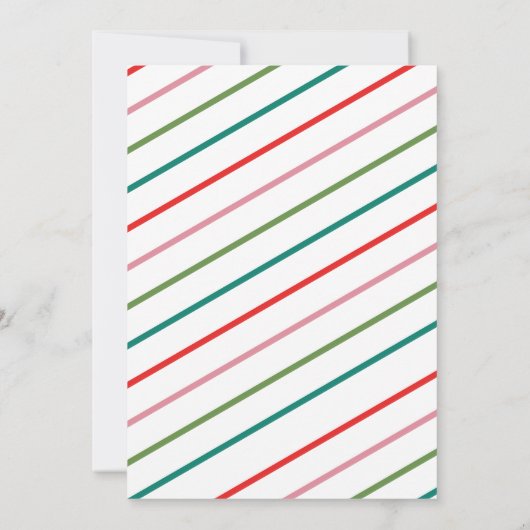 Mooie lijnen zeer vrolijk feest vakantie uitnodigi kaart (Achterkant)