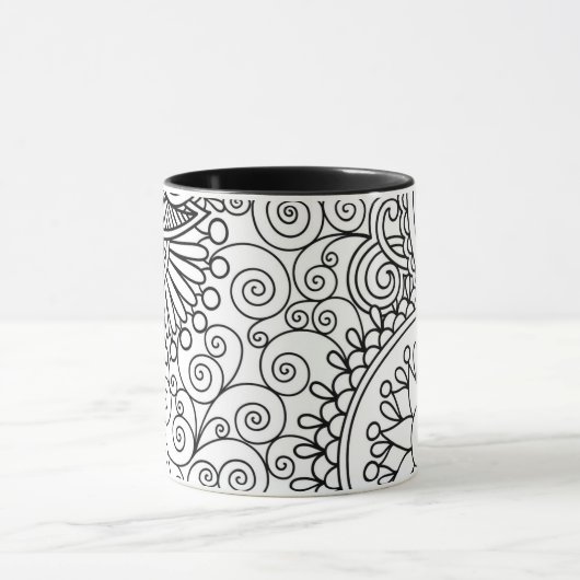 Mooie lijnkunst-Mok Mok (Midden)