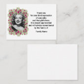 Mooie Lijst bloem na begrafenis bedankt Notitiekaartje (Voorkant / Achterkant)