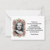 Mooie Lijst bloem na begrafenis bedankt Notitiekaartje (Voorkant)