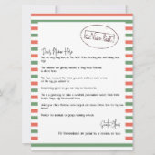 Mooie lijst brief van Santa gepersonaliseerd Feestdagenkaart (Voorkant)