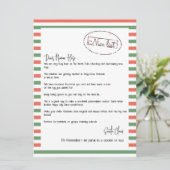 Mooie lijst brief van Santa gepersonaliseerd Feestdagenkaart (Staand voorkant)
