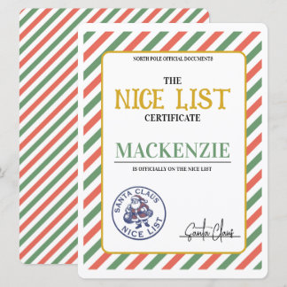 Mooie Lijst Certificaat Getekend door Sinterklaas  Feestdagenkaart