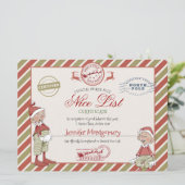 Mooie Lijst Certificaat van de Kerstman Kaart (Staand voorkant)