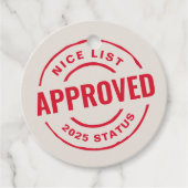 Mooie lijst goedgekeurd grappig leuke kerst bedankjes labels (Voorkant)