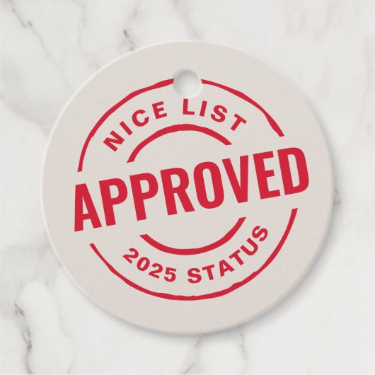 Mooie lijst goedgekeurd grappig leuke kerst bedankjes labels (Voorkant)