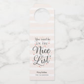 Mooie lijst grappige beweringen met kerstflesjes L Flessenhanger (Voorkant)