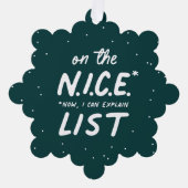 Mooie lijst grappige foto's met groene kerst ornament kaart (Voorkant)