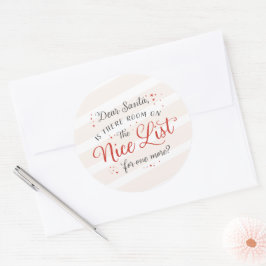 Mooie Lijst Kerst Envelope Sticker en Cadeautags