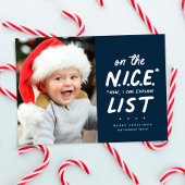 Mooie lijst leuk met een foto-marinekerst feestdagenkaart