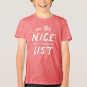 Mooie lijst leuke kinderen met kerst Tri-Blend shirt (Voorkant)