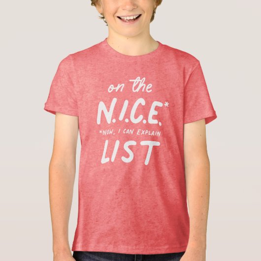 Mooie lijst leuke kinderen met kerst Tri-Blend shirt (Voorkant)