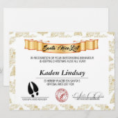 Mooie lijst van de Gouden Kerstman Feestdagenkaart (Voorkant / Achterkant)