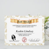 Mooie lijst van de Gouden Kerstman Feestdagenkaart (Staand voorkant)