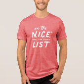 Mooie lijst van ondeugende kerst Tri-Blend shirt (Voorkant)