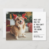 Mooie lijst zwarte witte kerstfoto feestdagenkaart (Voorkant)