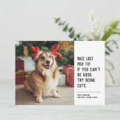 Mooie lijst zwarte witte kerstfoto feestdagenkaart (Staand voorkant)