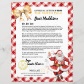 Mooie lijstbrief van Santa voor Kind Naam Kerst (Voorkant)