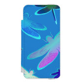 Mooie likkerlichten op blauw patroon incipio iPhone portemonnee hoesje (Voorkant Agenda)