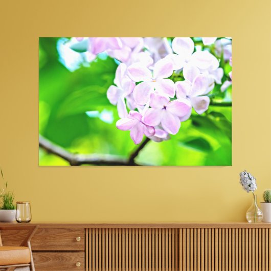 Mooie Lila bloemen Canvas Afdruk (Insitu (Woonkamer))