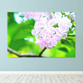 Mooie Lila bloemen Canvas Afdruk (Insitu (Houten vloer))