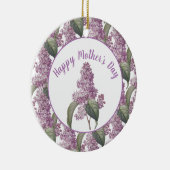 Mooie Lila bloemen Moederdag Keramisch Ornament (Rechts)