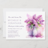 Mooie Lila Floral Christelijke Bijbelbruiloft Kaart (Voorkant)