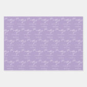 Mooie Lila Paarse bruiloft gepersonaliseerd Inpakpapier Vel (Voorkant)