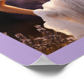 Mooie Lila Paarse paar foto bruiloft welkom Poster (Hoek)