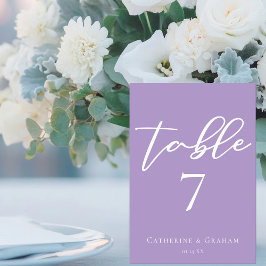 Mooie Lila Paarse witte typografie bruiloft Kaart