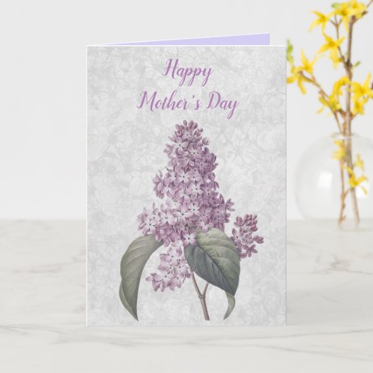 Mooie Lilacs Flower Happy Moederdag Holiday Kaart (Gele Bloem)