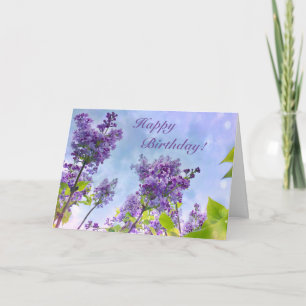 Mooie Lilacs Happy Birthday Kaart