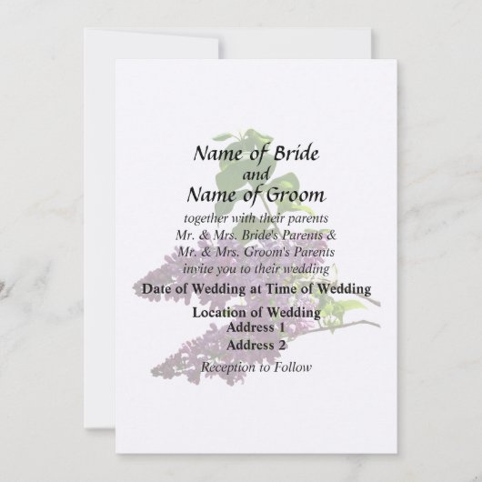 Mooie Lilacs Kaart (Voorkant)