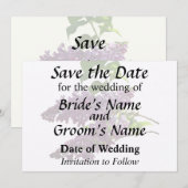 Mooie Lilacs Save The Date (Voorkant / Achterkant)