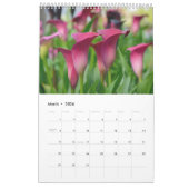 Mooie lileubuien florale afdruk kalender (Mar 2026)