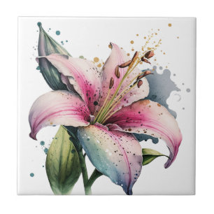 Mooie Lily Botanische Keramische Tegel Tegeltje