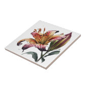 Mooie Lily Botanische Keramische Tegel Tegeltje (Zijkant)