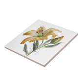 Mooie Lily  Botanische Keramische Tegel Tegeltje (Zijkant)