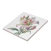 Mooie Lily  Botanische Keramische Tegel Tegeltje (Zijkant)