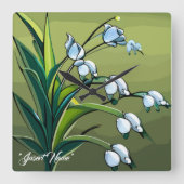 Mooie Lily: Fantastische danskracht van Springtime Vierkante Klok (Voorkant)