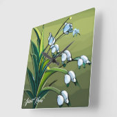 Mooie Lily: Fantastische danskracht van Springtime Vierkante Klok (Hoek)