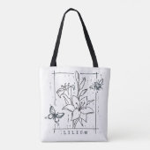 Mooie Lily Flowers Tote Bag (Achterkant)